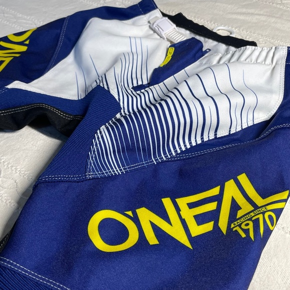 Oneal Element Kids Motocross Pant Racing MX Riding Blue Yellow Size 28 - Picture 8 of 10